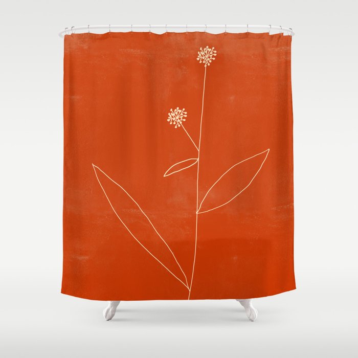 Minimal Abstract Art Plant 39 Shower Curtain Gallery Image 1