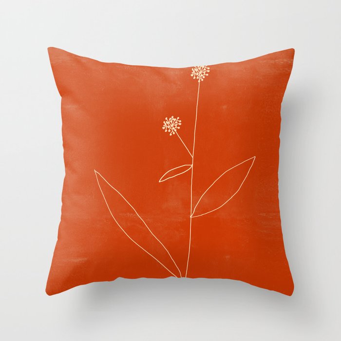 Minimal Abstract Art Plant 39 Throw Pillow Gallery Image 6