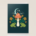 Moonlight Flower Frogs and Mushroom Stationery Card Gallery Image 2