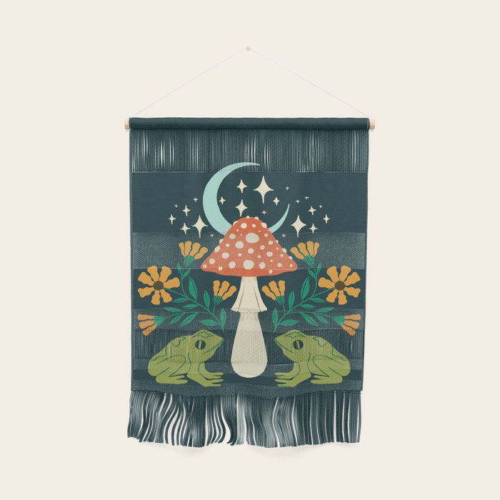 Moonlight Flower Frogs and Mushroom Wall Hanging Gallery Image 1