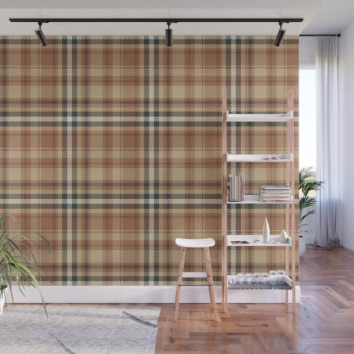 Cozy Autumn Plaid Wall Mural Gallery Image 1