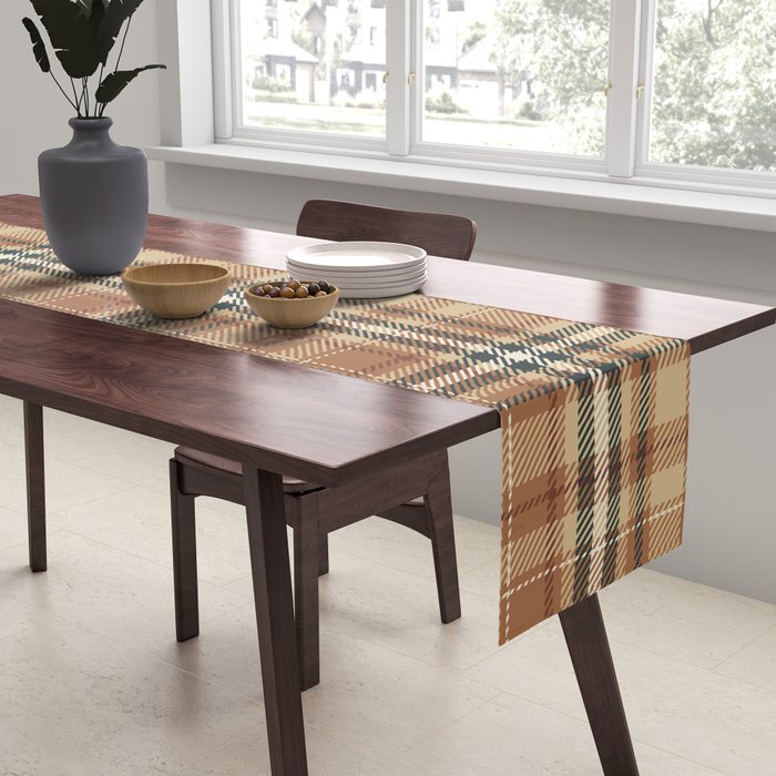 Cozy Autumn Plaid Table Runner Gallery Image 2