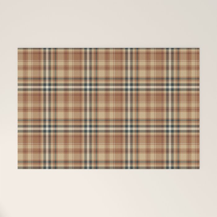 Cozy Autumn Plaid Welcome Mat Gallery Image 1