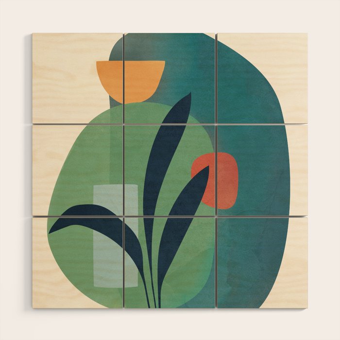 Minimal Abstract Shapes No.42 Wood Wall Art Gallery Image 1