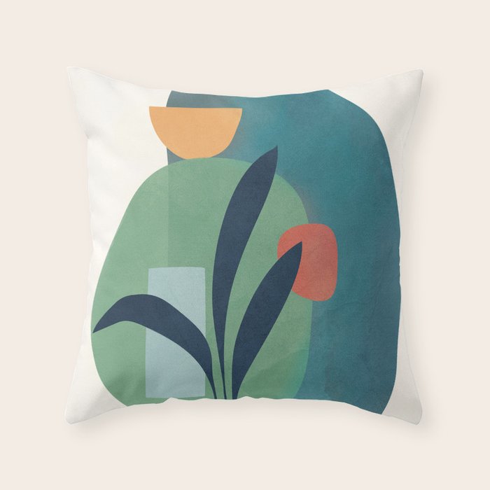 Minimal Abstract Shapes No.42 Throw Pillow Gallery Image 1