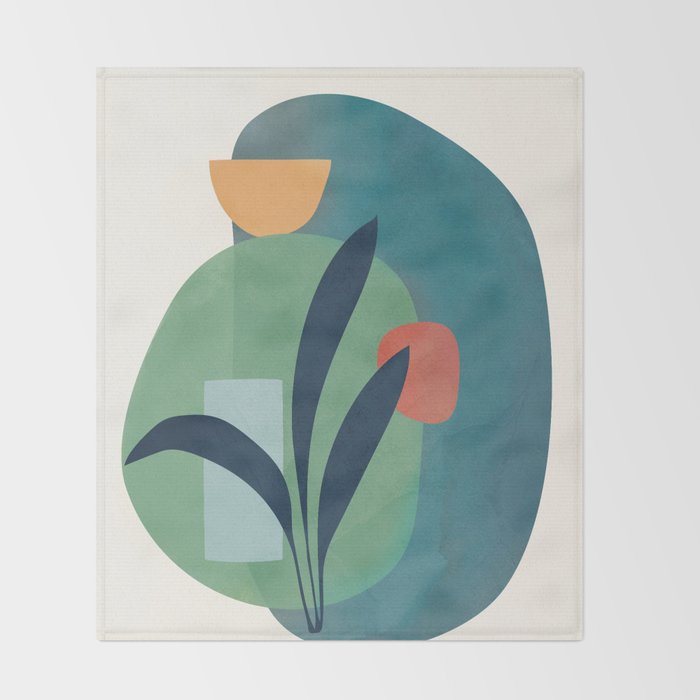 Minimal Abstract Shapes No.42 Throw Blanket Gallery Image 2