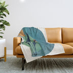 Minimal Abstract Shapes No.42 Throw Blanket Gallery Image 1