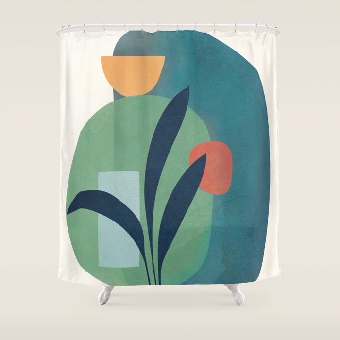 Minimal Abstract Shapes No.42 Shower Curtain Gallery Image 1