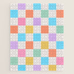 Pastel Checkered Pattern Jigsaw Puzzle Gallery Image 1