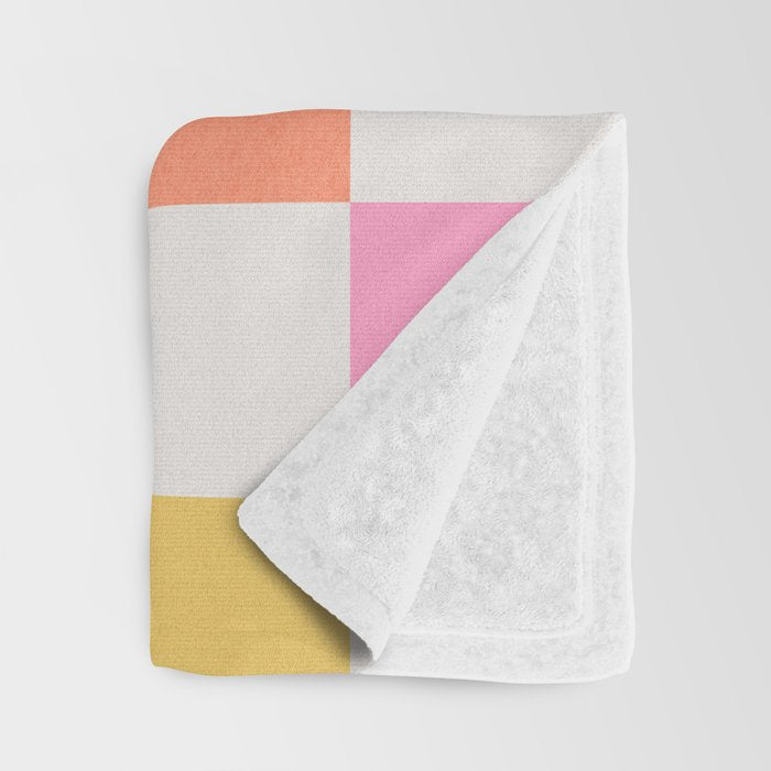 Pastel Checkered Pattern Throw Blanket Gallery Image 3