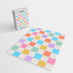 Pastel Checkered Pattern Jigsaw Puzzle Gallery Image 2