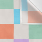 Pastel Checkered Pattern Wall Tapestry Gallery Image 3