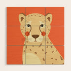 Cheetah, Animal Portrait Wood Wall Art Gallery Image 1