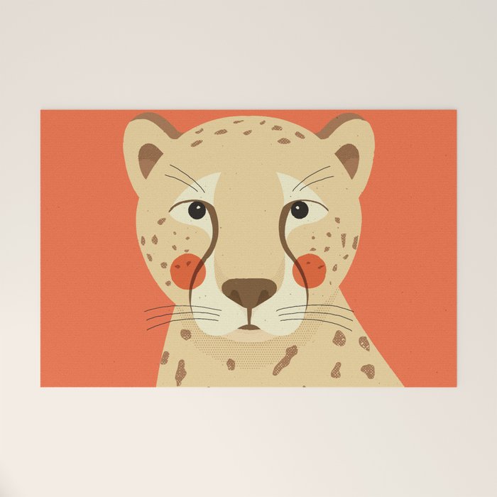 Cheetah, Animal Portrait Welcome Mat Gallery Image 1