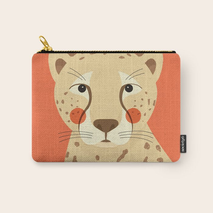 Cheetah, Animal Portrait Carry All Pouch Gallery Image 1