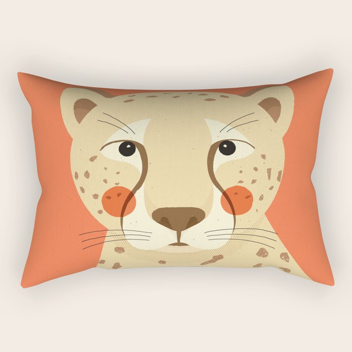 Cheetah, Animal Portrait Rectangular Pillow Gallery Image 2