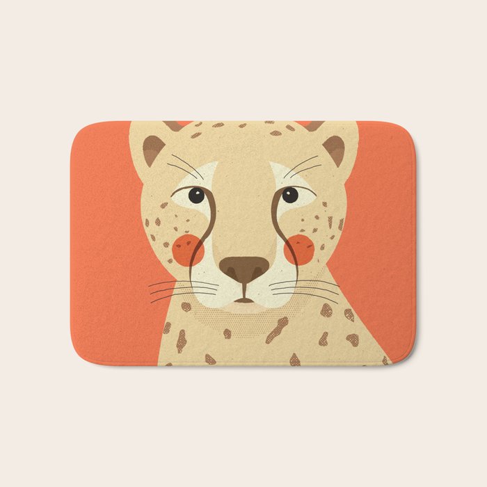 Cheetah, Animal Portrait Bath Mat Gallery Image 1