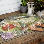 Kids Fairytale Folktale The forest of Lilacs  Outdoor Rug Gallery Image 2