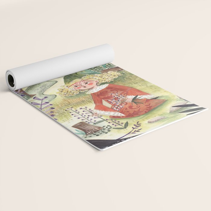 Kids Fairytale Folktale The forest of Lilacs  Yoga Mat Gallery Image 2