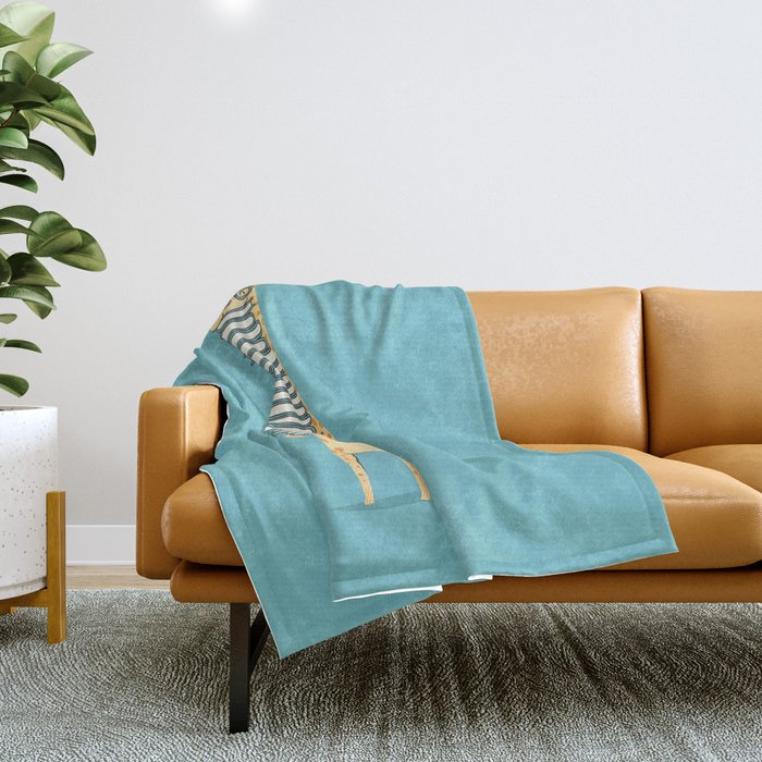 A Book Lover (blue) Throw Blanket Gallery Image 1