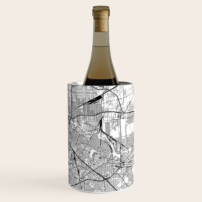 Houston White Map Wine Chiller Gallery Image 3