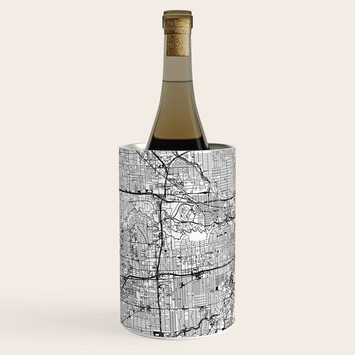 Houston White Map Wine Chiller Gallery Image 2
