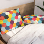 Eclectic Tiles | Mid Century Pattern Pillow Sham Gallery Image 2