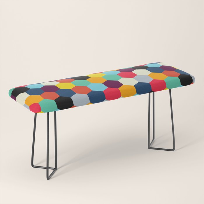 Eclectic Tiles | Mid Century Pattern Bench Gallery Image 1