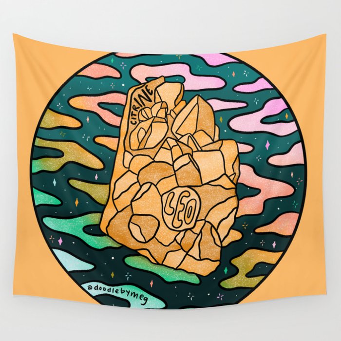 Leo Crystal Wall Tapestry Gallery Image 1