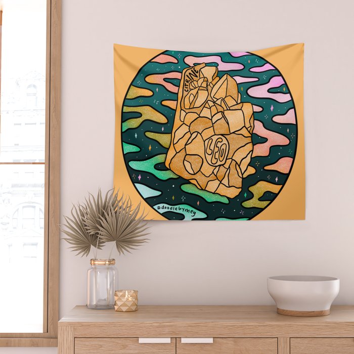 Leo Crystal Wall Tapestry Gallery Image 2