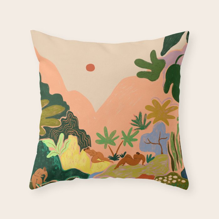 Lost in Paradise Throw Pillow Gallery Image 1