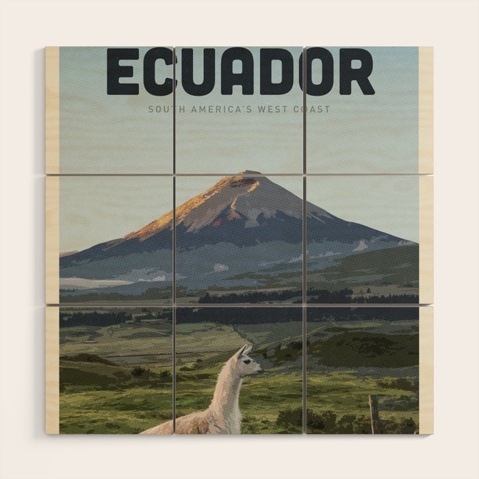 Visit Ecuador  Wood Wall Art Gallery Image 1
