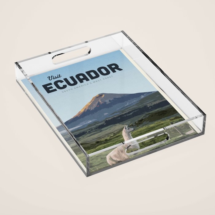 Visit Ecuador  Acrylic Tray Gallery Image 1