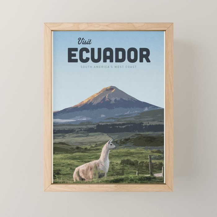 Visit Ecuador  Mini Art Print Gallery Image 1