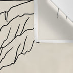 Yellowstone National Park Black on Cream Wall Tapestry Gallery Image 3