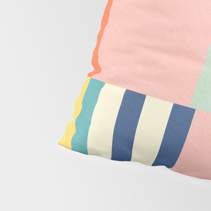 Bright Pastels Geometric Colorful Abstract Artwork Pillow Sham Gallery Image 4