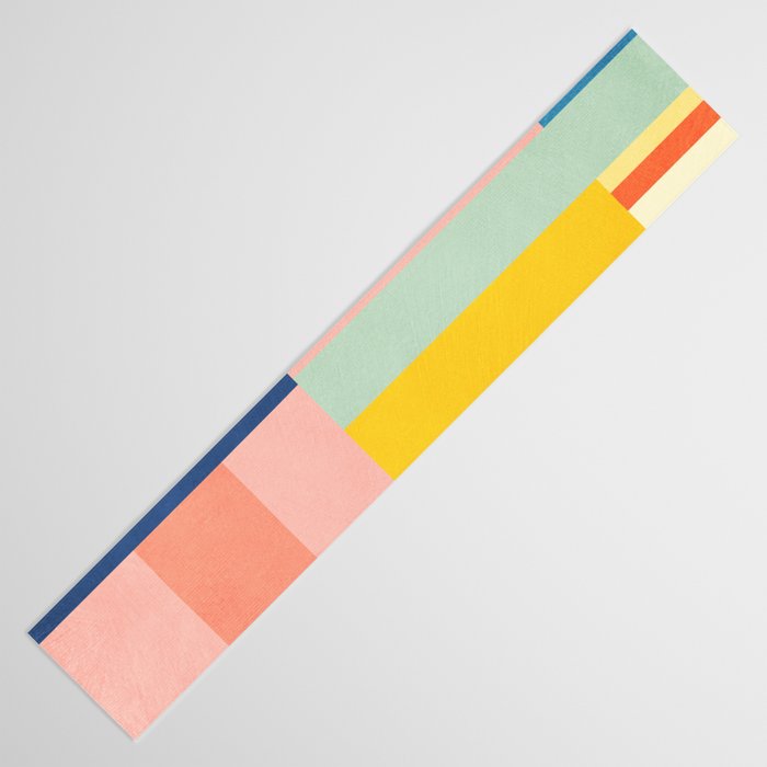 Bright Pastels Geometric Colorful Abstract Artwork Table Runner Gallery Image 3