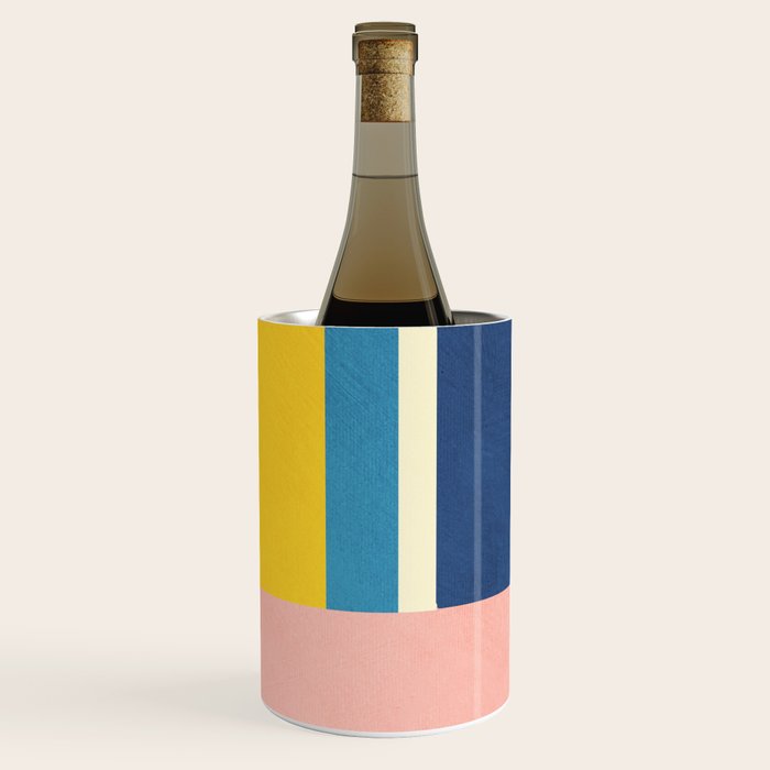 Bright Pastels Geometric Colorful Abstract Artwork Wine Chiller Gallery Image 3