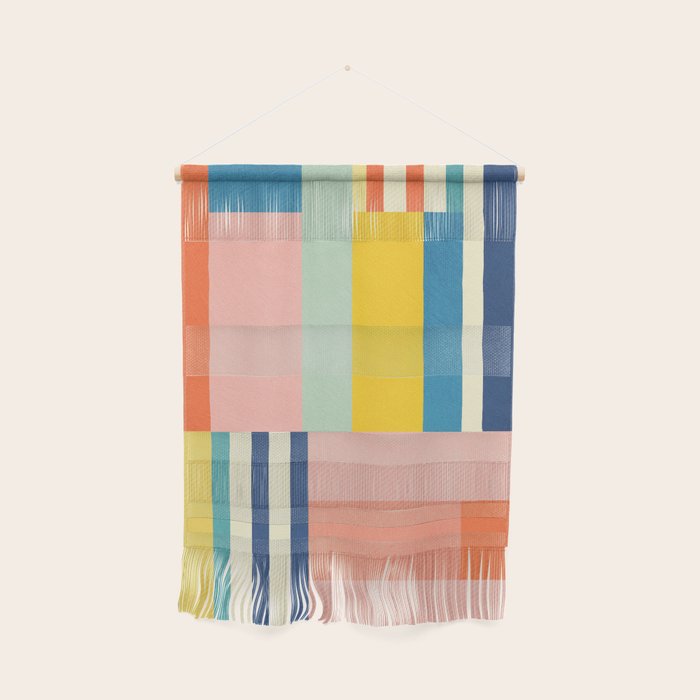 Bright Pastels Geometric Colorful Abstract Artwork Wall Hanging Gallery Image 1