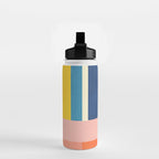 Bright Pastels Geometric Colorful Abstract Artwork Water Bottle Gallery Image 2