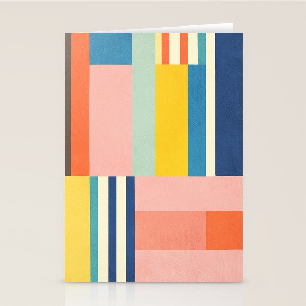 Bright Pastels Geometric Colorful Abstract Artwork Stationery Card Gallery Image 2