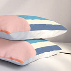 Bright Pastels Geometric Colorful Abstract Artwork Pillow Sham Gallery Image 3