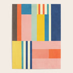 Bright Pastels Geometric Colorful Abstract Artwork Poster Gallery Image 4