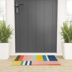 Bright Pastels Geometric Colorful Abstract Artwork Welcome Mat Gallery Image 3