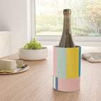 Bright Pastels Geometric Colorful Abstract Artwork Wine Chiller Gallery Image 4