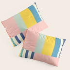 Bright Pastels Geometric Colorful Abstract Artwork Pillow Sham Gallery Image 3