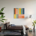 Bright Pastels Geometric Colorful Abstract Artwork Wood Wall Art Gallery Image 2