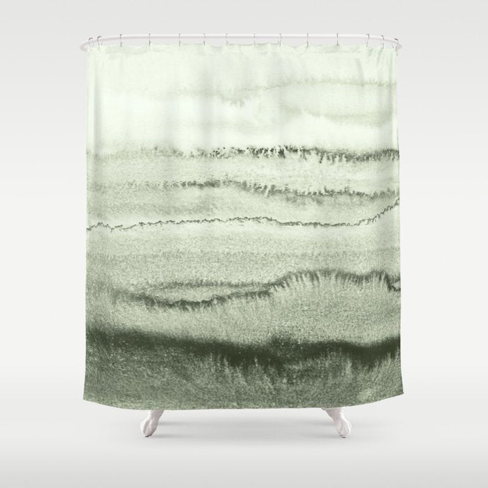WITHIN THE TIDES - SAGE GREEN by MS  Shower Curtain Gallery Image 1