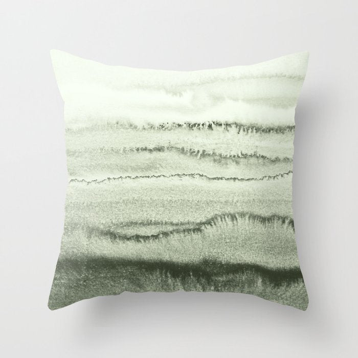WITHIN THE TIDES - SAGE GREEN by MS  Throw Pillow Gallery Image 6