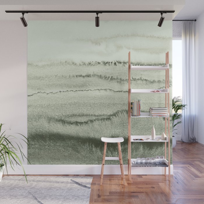 WITHIN THE TIDES - SAGE GREEN by MS  Wall Mural Gallery Image 1
